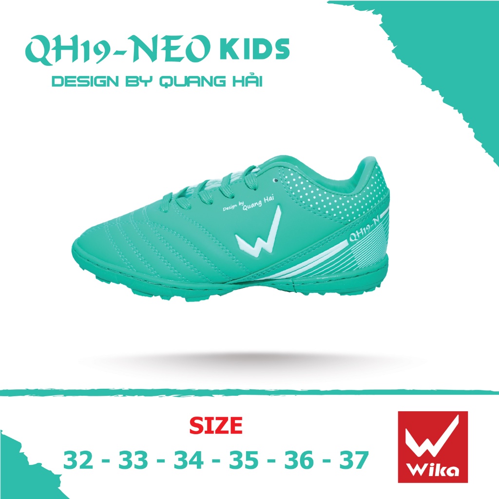 [Hàng Mới Về] Giày Đá Bóng Trẻ Em Wika Qh19 Neo Kid Chính Hãng Chất Liệu Da Microfiber Cao Cấp, Mềm Mại  ...