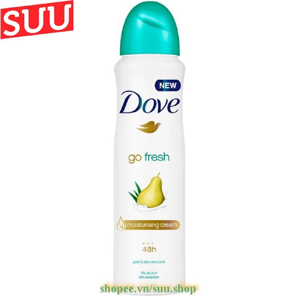 Xịt Khử Mùi Nữ 150Ml Dove Go Fresh Go Fresh Lê, suu.shop Cam Kết 100% Chính Hãng.