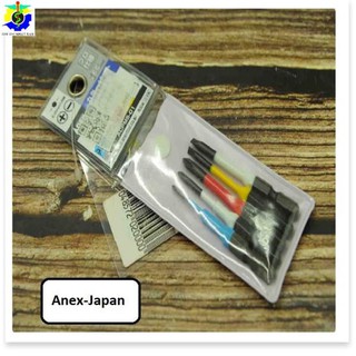 Vỉ 5 mũi vít +00,+0,+1,-3,-4 chiều dài 65mm hãng anex nhật bản acpm5-01