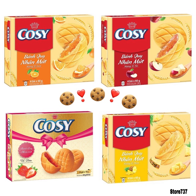 Bánh Cosy nhân mứt 4 vị