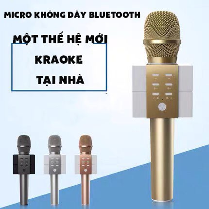 Mic hát karaoke không dây Loa Bluetooth với âm thanh ấm karaoke cầm tay mini hát hát hay nhất hiện nay cam kết bảo hành