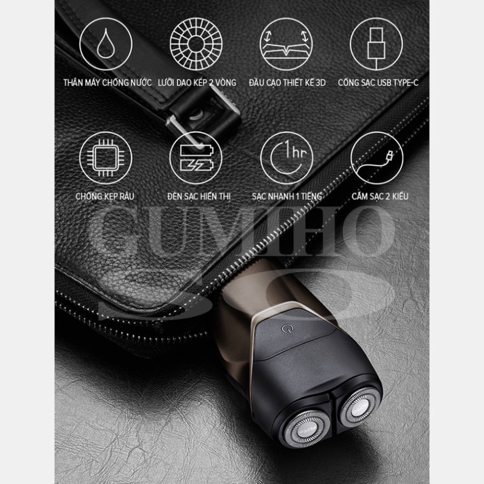 Máy Cạo Râu Flyco 2 Lưỡi Sạc Nhanh Kháng Nước FS888VN Hàng Chính Hãng Bảo Hành 24 Tháng - Violet Lotus