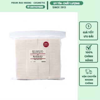 Bông tẩy trang Muji 180 miếng giấy tự nhiên Nhật