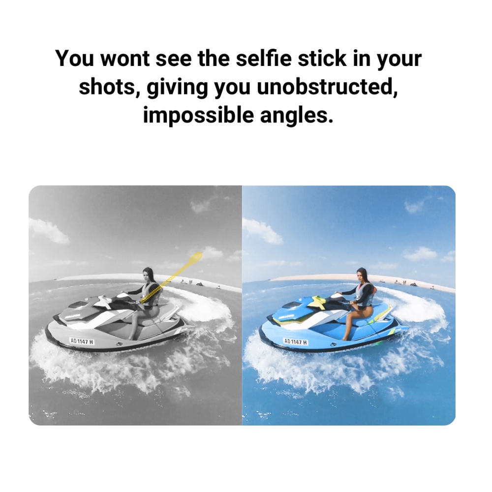 Gậy Selfie Sợi Carbon 1.2m 3m Cho Insta360 X3 One X2 One RS R GoPro Max