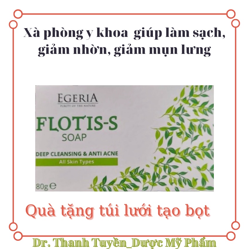 Xà phòng y khoa FLOTIS-S Soap 80g giảm dầu, mụn, giảm viêm