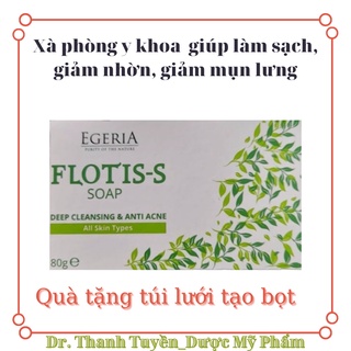 Xà phòng y khoa flotis-s soap 80g giảm dầu, mụn, giảm viêm
