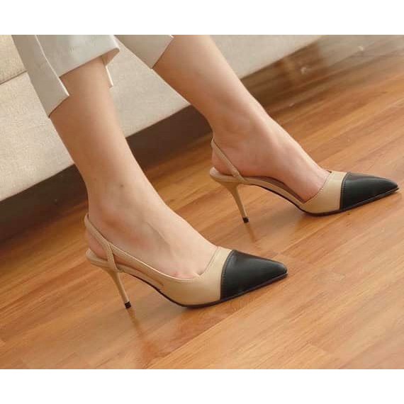 Giày cao gót slingback mũi nhọn G43