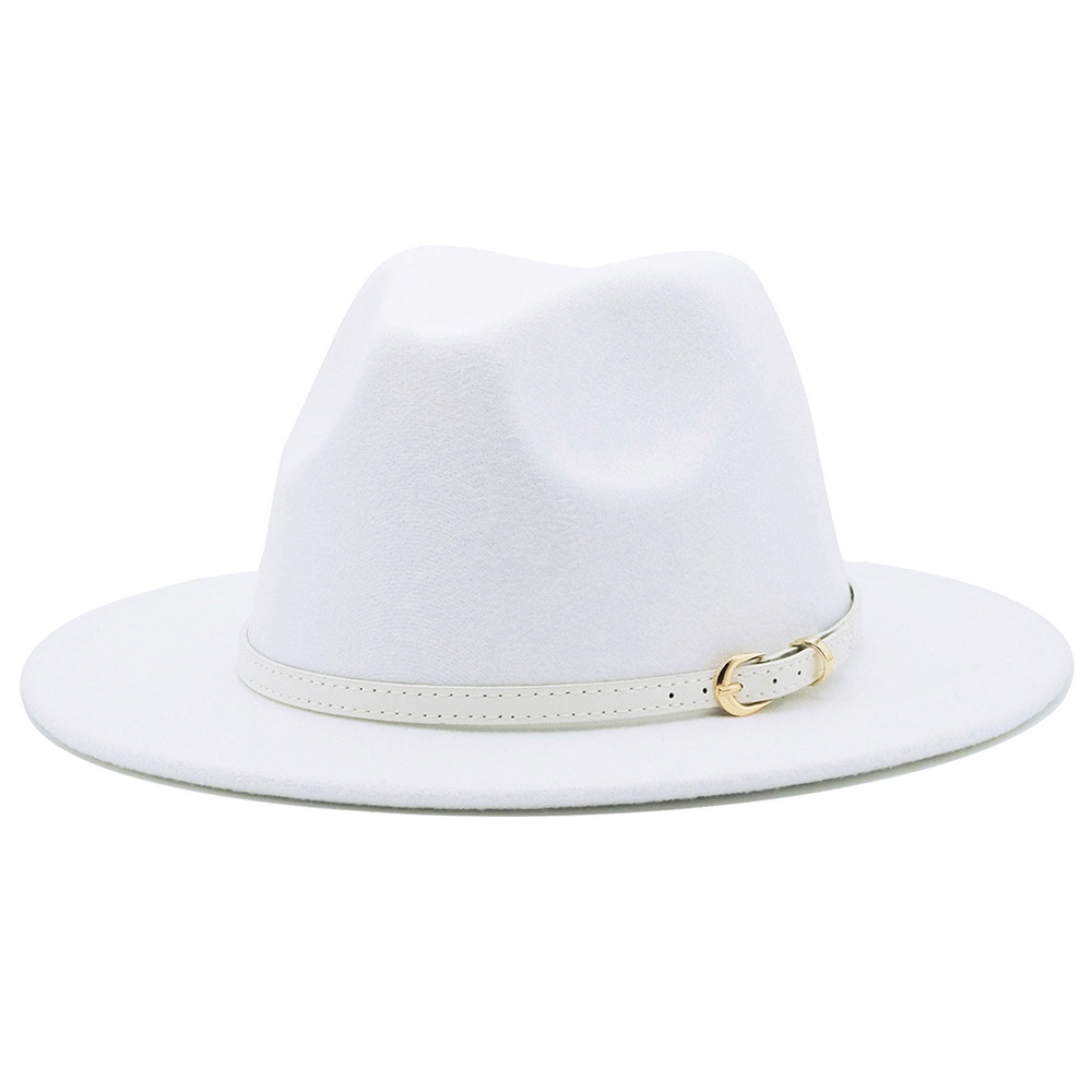 Mũ Fedora Vành Rộng Có Khóa Thắt Lưng Thời Trang Xuân Thu Đông Cho Nữ
