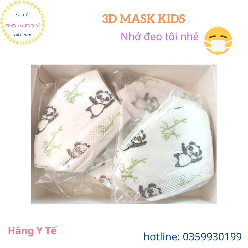 [Tuấn Huy] Khẩu Trang Y Tế Khẩu Trang Kháng Khuẩn 3D Mask Kids Hộp 50 Chiếc Có Hình