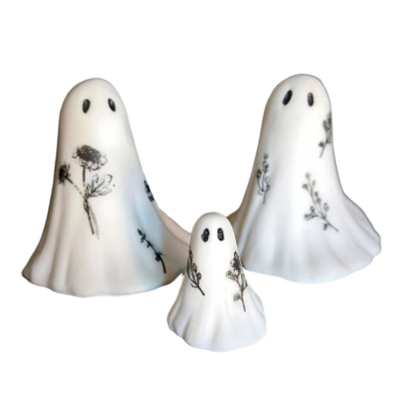 1 Bộ Tượng Ma Trang Trí Halloween Dễ Thương