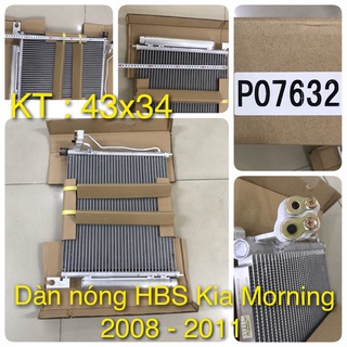 Dàn nóng HBS xe con Kia (Morning / Forte / Rio / Carens / K3000) (hàng mới 100%)