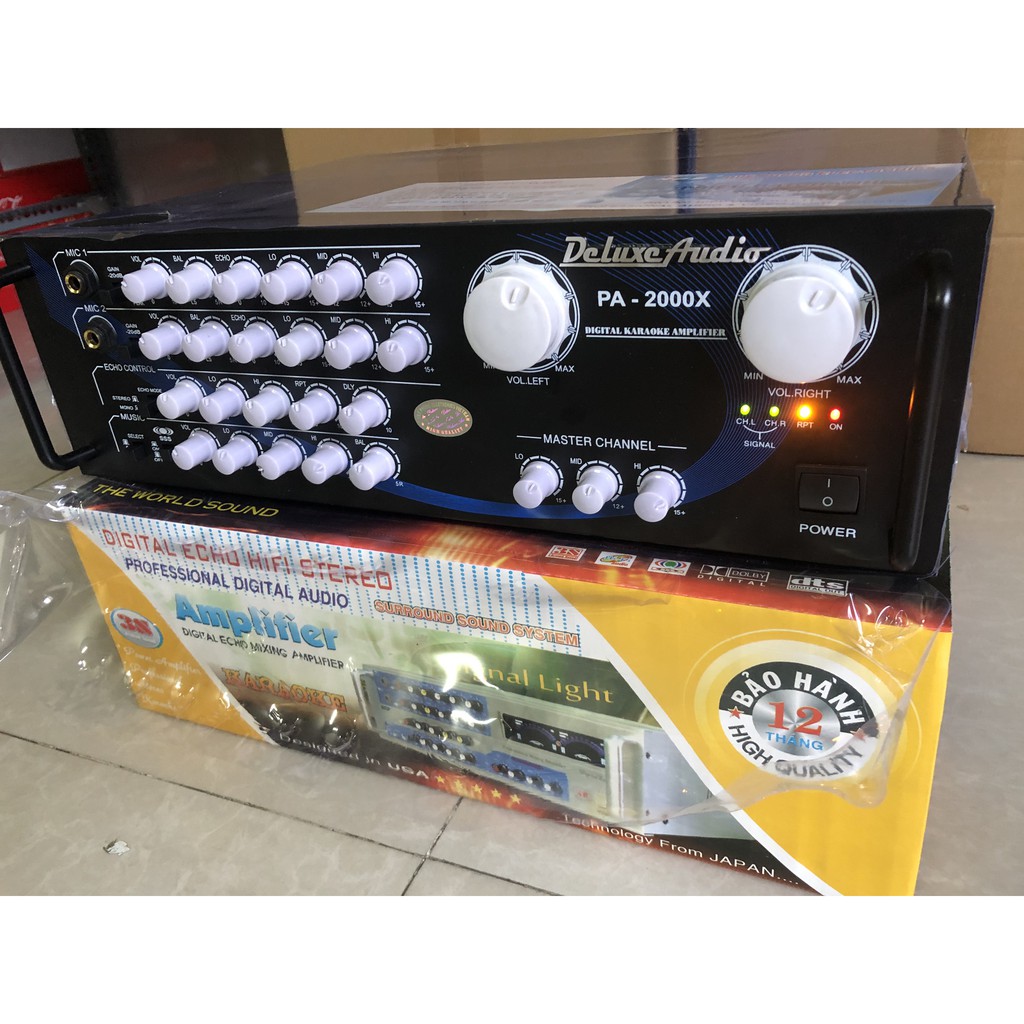 Amply Deluxe Audio PA-2000X chạy 12 sò Karaoke nghe nhạc hay