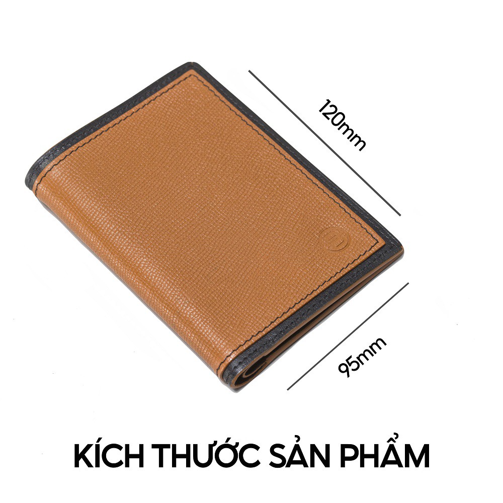 Ví nam da thật Biluxury nhỏ gọn siêu bền nhiều ngăn thiết kế độc đáo đẳng cấp 5VIDT002