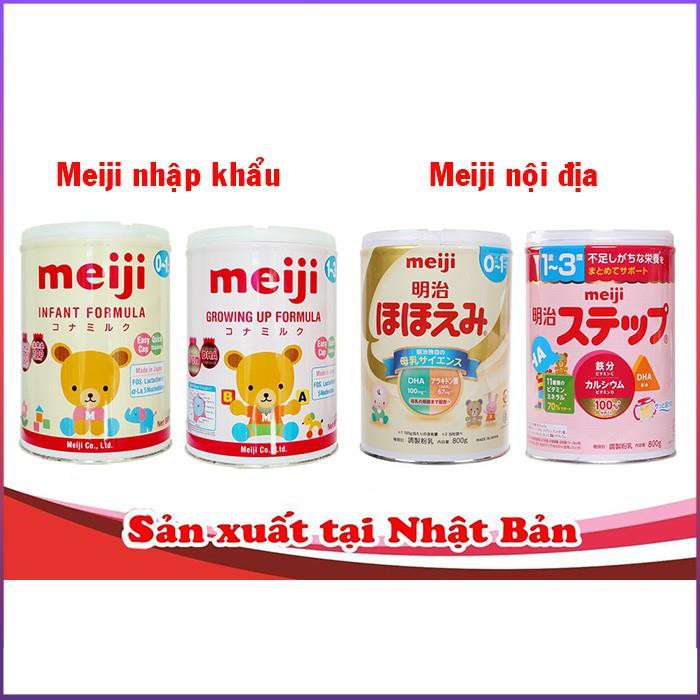 Sữa Meiji nội địa Nhật Bản 800gr Meiji Lon số 0 và số 9 mẫu mới date mới nhất