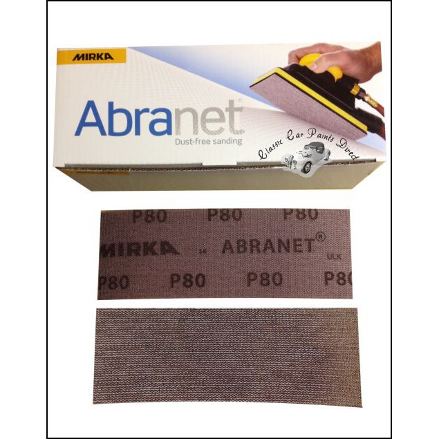 Nhám lưới chữ nhật Mirka Abranet 70x198mm P80 P120 P180 P240 P320 P400 Giáp lưới chà sơn nhám chà thô chữ nhật