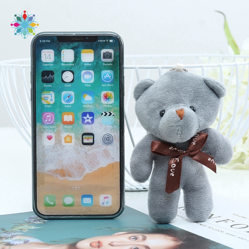 Gấu Nhồi Bông 9cm Thiết Kế Có Móc Khóa