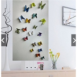 Sét 18 Bướm Dán 3D Trang Trí Tường(hanh)