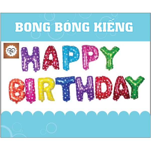 Bong bóng kiếng chữ Happy Birthday