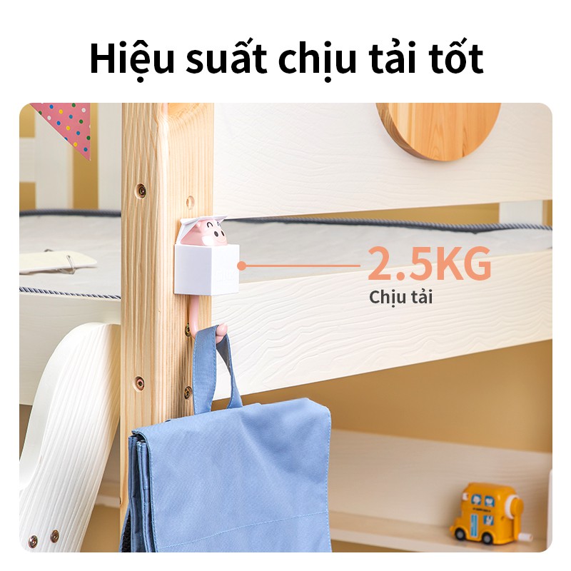 Móc dán treo tường con bò Ú OÀ cute dễ thương đáng yêu Deli - Thiết thông minh sáng tạo, chịu lực tốt, chắc chắn - 19365