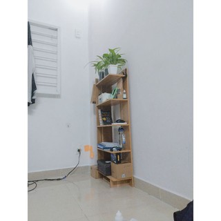 KỆ ĐỂ ĐỒ GÓC TƯỜNG ĐA NĂNG - KỆ GÓC GỖ 5 TẦNG