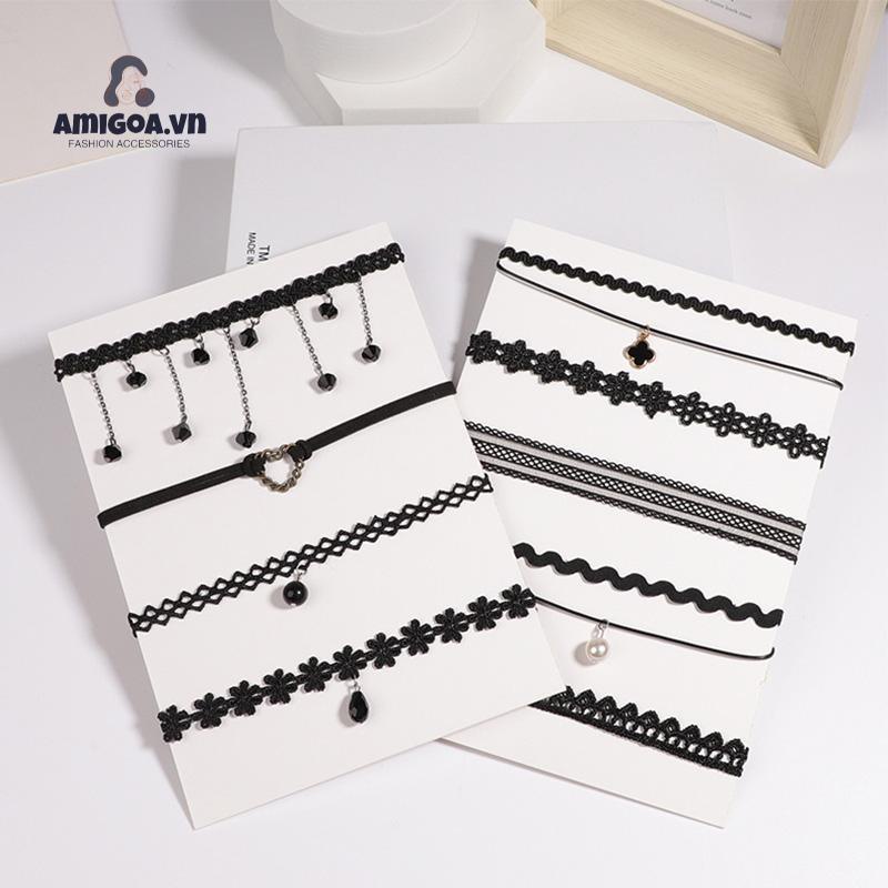 ✨✨Vòng Cổ Choker Bằng Da Phong Cách Gothic Cổ Điển Cho Nữ