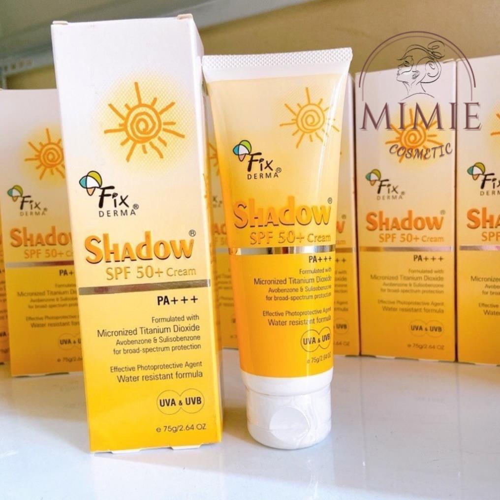 Kem Chống Nắng Fixderma SPF50+ (75g) - Kem Chống Nắng Shadow Cho Da Mặt Và Toàn Thân