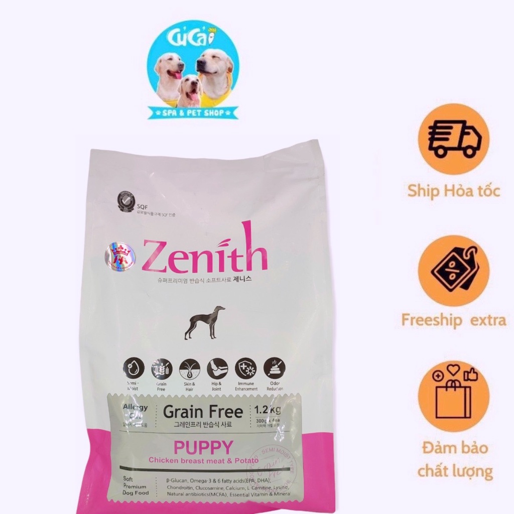 Thức ăn cho chó dạng hạt mềm Zenith Puppy cho cún con, hạt cho chó bổ sung đầy đủ vitamin - Củ Cải Pet Shop