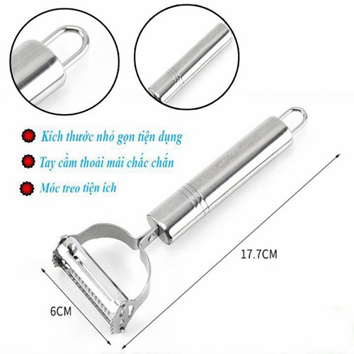 [SALE] Dụng cụ nạo 🥒 Nạo rau củ quả inox cao cấp không hoen gỉ đa năng thiết kế 3 trong 1 tiện dụng siêu sắc giá rẻ