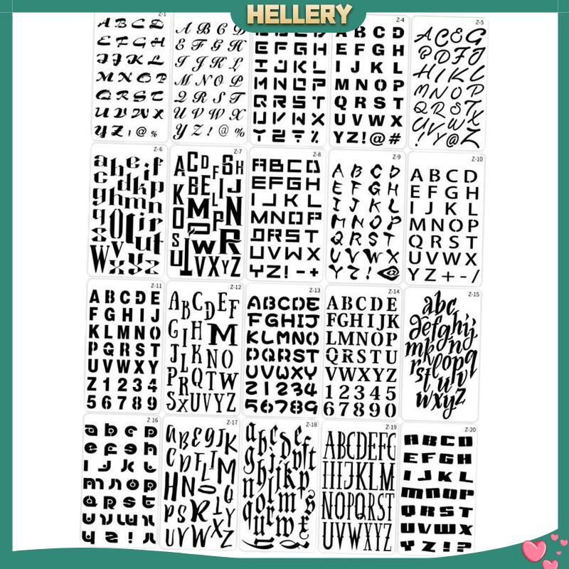 Set 20 Khuôn Chữ Cái / Số Làm Thẻ / Sổ Tay DIY