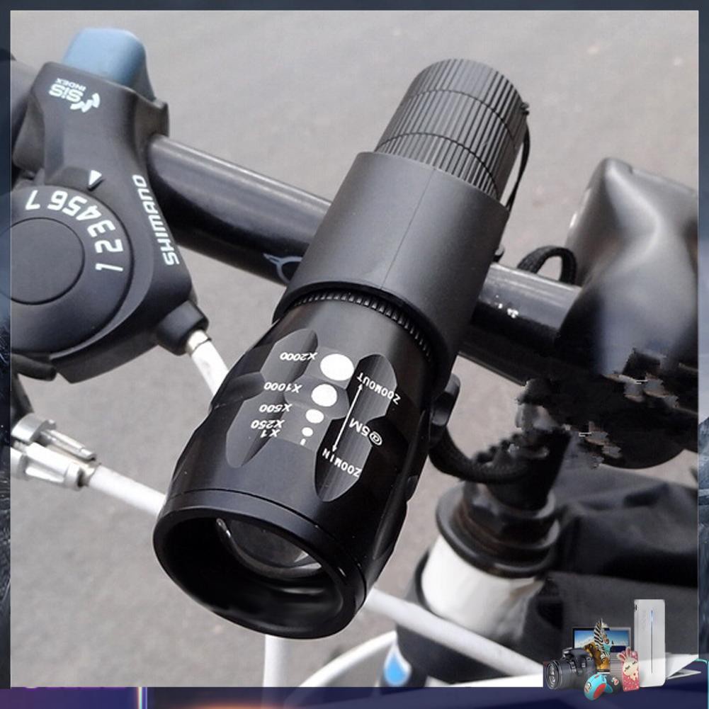 Đèn pha led cree q5 2000 lumens chống thấm nước + giá đỡ gắn phía trước xe đạp