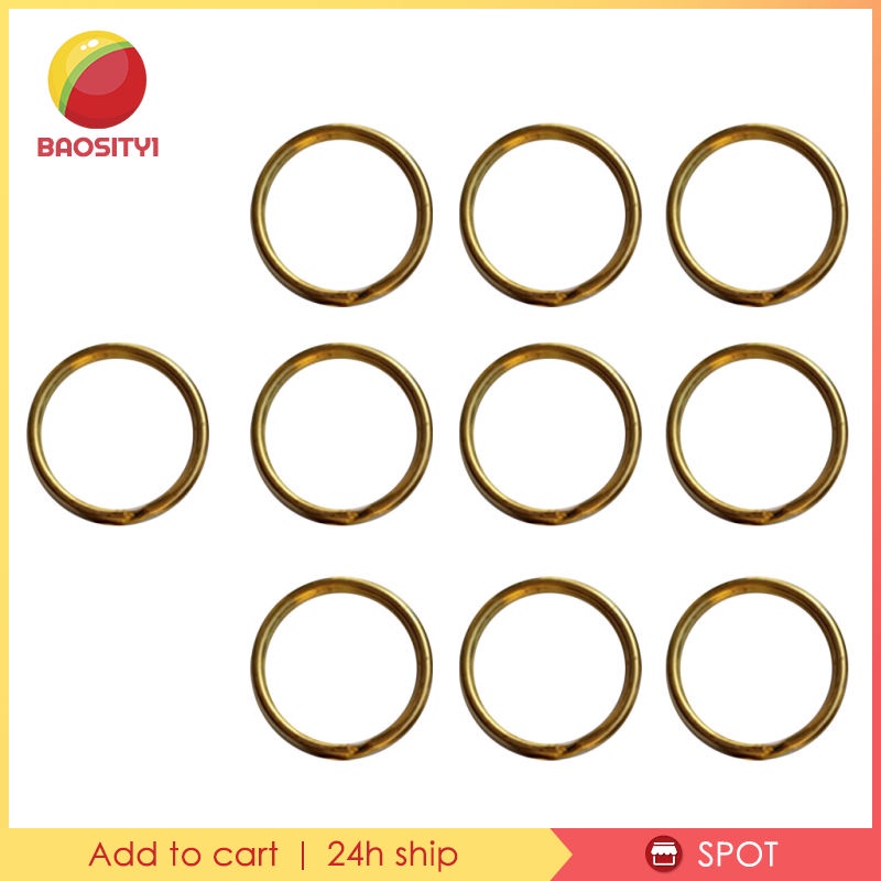 Set 1 / 10 Vòng Tròn Chia Móc Khóa DIY Bằng Đồng Thau Kích Thước 35mm