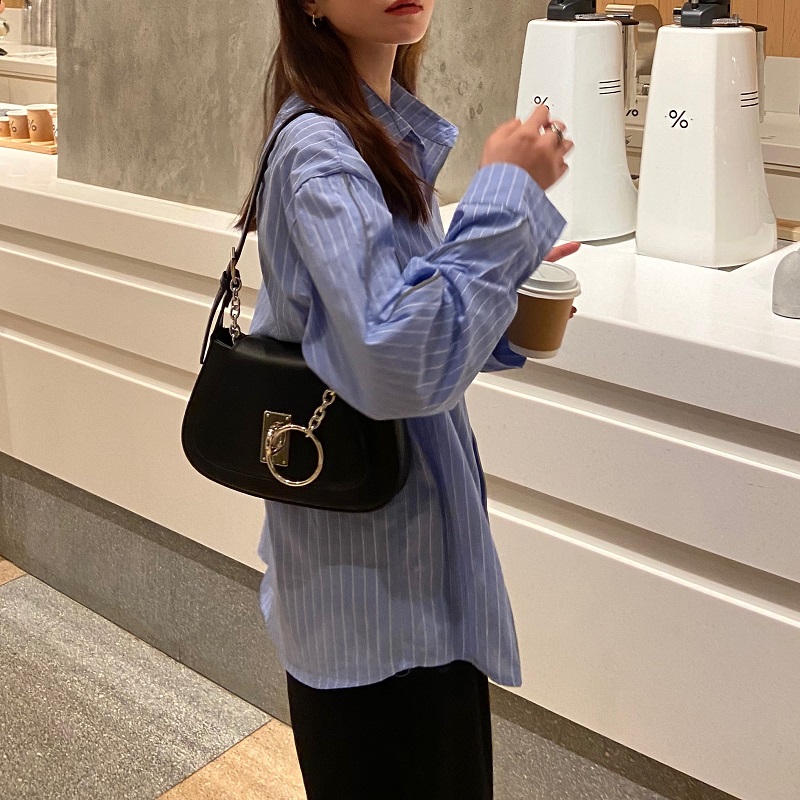 IELGY Túi đeo vai kẹp nách IELGY phối dây xích thời trang dễ phối đồ cho nữ