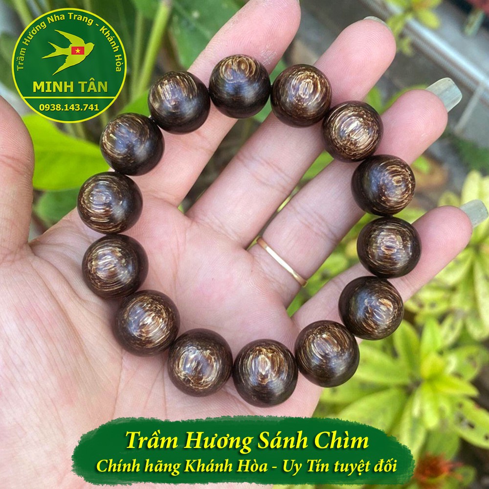 Vòng Trầm Hương Sánh Chìm - Trầm Khánh Hòa - Tròn 10 ly - 12 ly - 14 ly - 16 ly