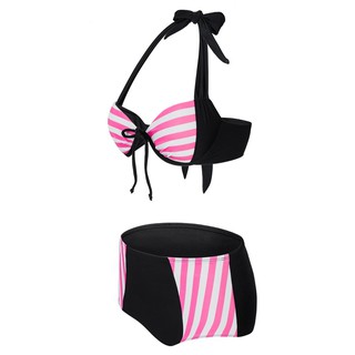 Bikini Màu Đen Phối Sọc