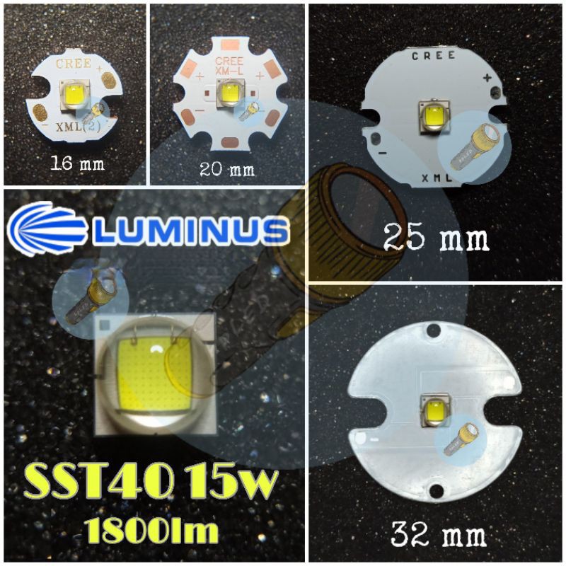 [A02] Led siêu sáng Luminus SST-40 SST40 15W 1800lm sáng hơn XML2 XML T6|cho đèn pin siêu sáng đèn trợ sáng