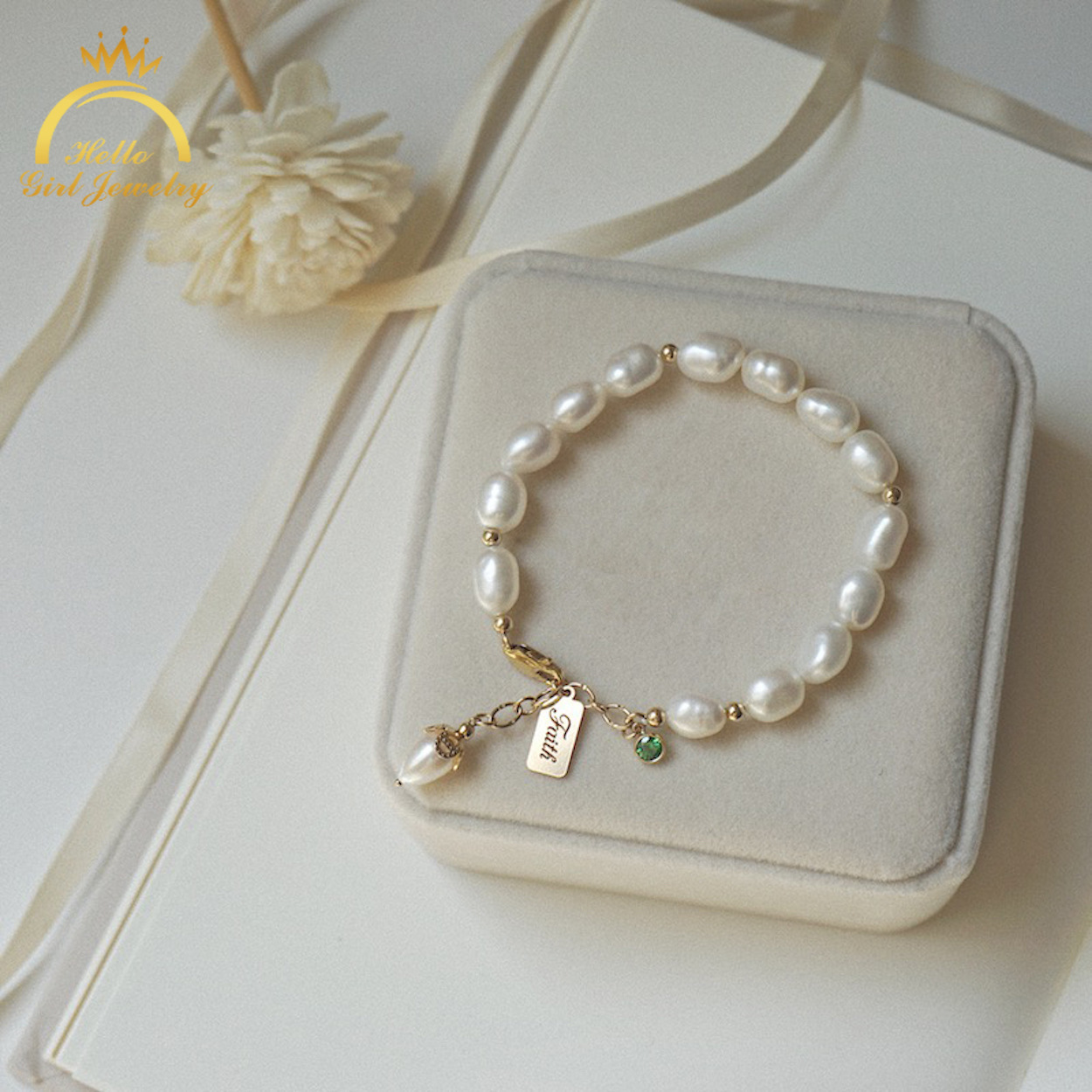 Vòng Tay Chuỗi Hạt Ngọc Trai Phong Cách Cổ Điển Cho Nữ