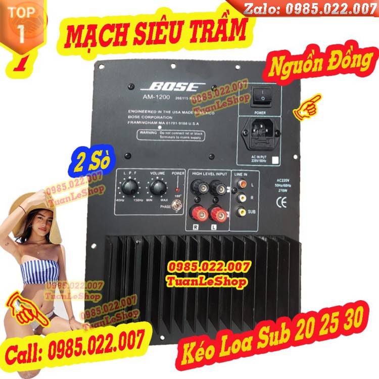 MẠCH CÔNG SUẤT LOA SUB BOSE 250W NGUỒN ĐỒNG – GIÁ 01 MẠCH