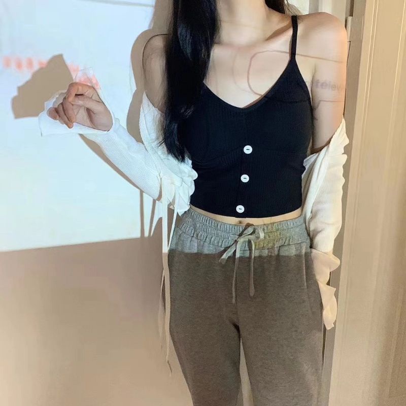 Áo bra hai dây len tăm 3 khuy ms2079