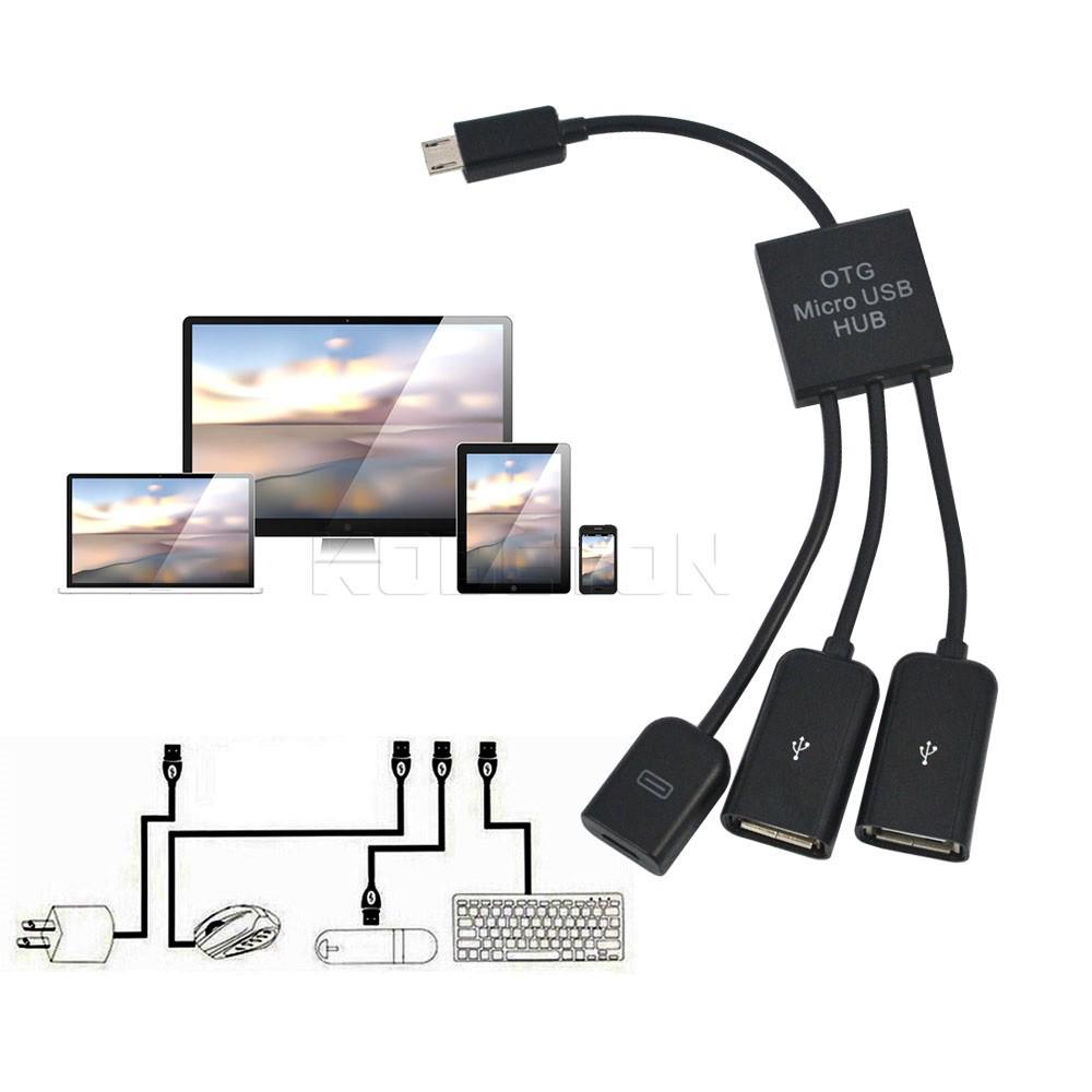 Bộ chuyển đổi 3 trong 1 cổng Micro USB sang USB OTG