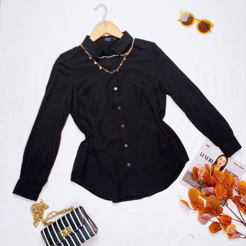 Áo Sơ Mi Nữ 🍀 FREESHIP 🍀 Áo Sơ Mi Basic Hàng Thiết Kế AO211 | BigBuy360 - bigbuy360.vn