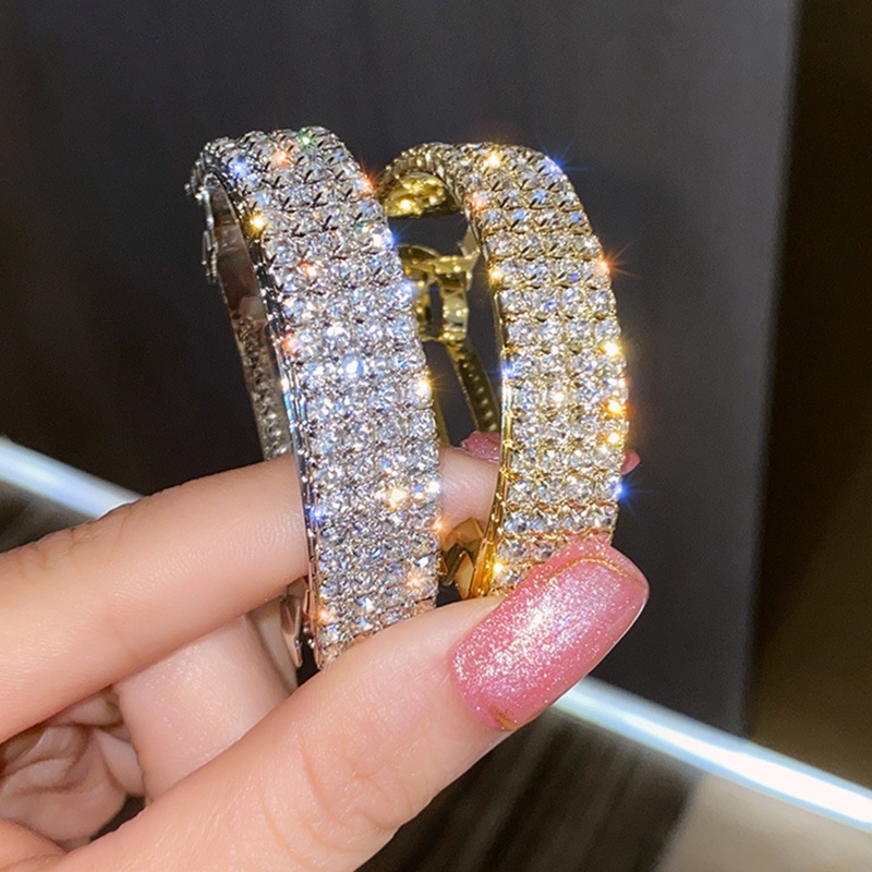 Kẹp Tóc Càng Cua Lớn Bằng Hợp Kim Đính Đá Lấp Lánh Cho Trang Trí Tóc Barre