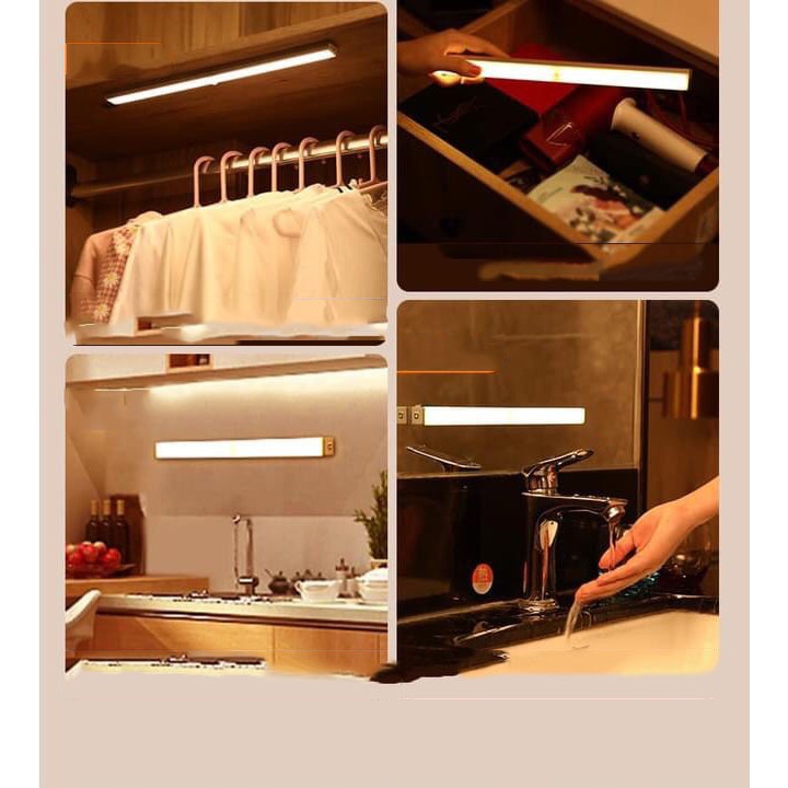 [ TÍCH ĐIỆN ] 20 LED Đèn led dán tường, dán tủ quần áo, dán kệ tủ cảm biến ánh sáng thông minh tiện lợi
