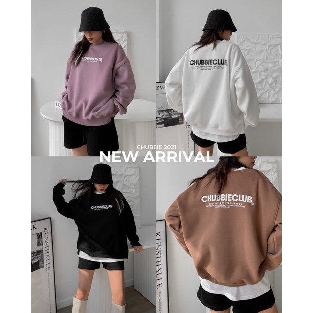 ÁO SWEATER OVERSIZE CHUBBIE in 2 mặt, chất liệu nỉ bông dày dặn - CHUBBIECLUB SWEATSHIRT