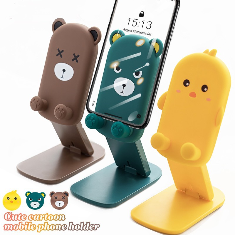 Hoạt Hình Giá Đỡ Điện Thoại / Máy Tính Bảng Bằng Silicon Hình Kỳ Lân Dễ Thương Chống Trượt Đa Năng | BigBuy360 - bigbuy360.vn