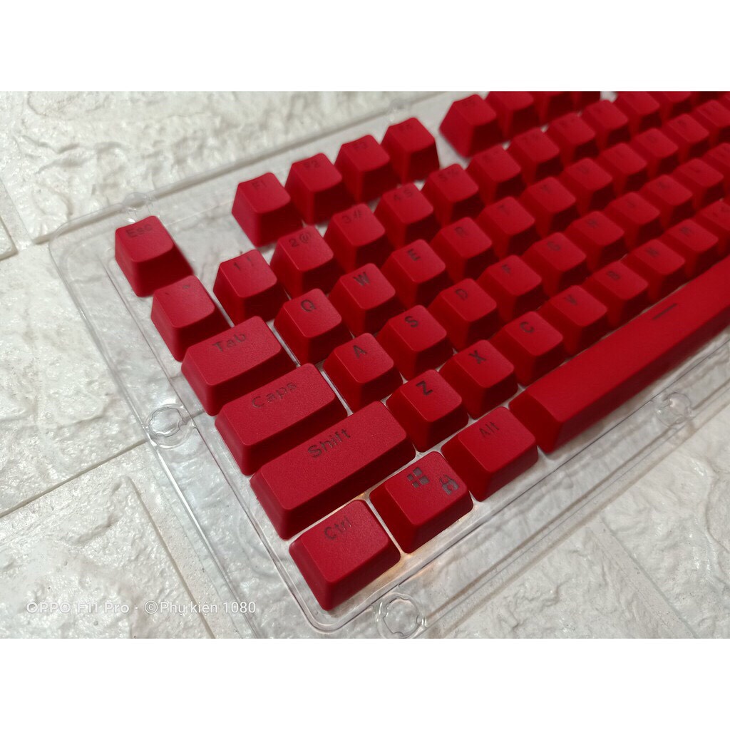 Bộ keycap PBT xuyên led 104 nút Dành cho phím cơ và cơ quang