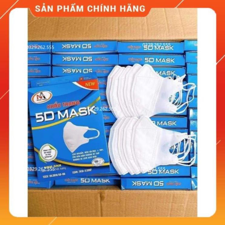 (5d mask)Hộp khẩu trang 5d mask Nam Anh 3 lớp 10 cái