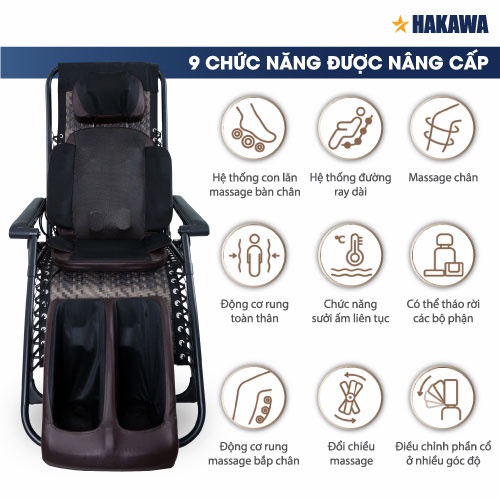 Combo Bộ Ghế Đệm Masage Hakawa HK-G22 và HK-M11