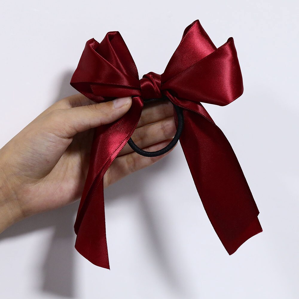 Kẹp Tóc Nơ Lụa Satin Phong Cách Hàn Quốc Dành Cho Nữ