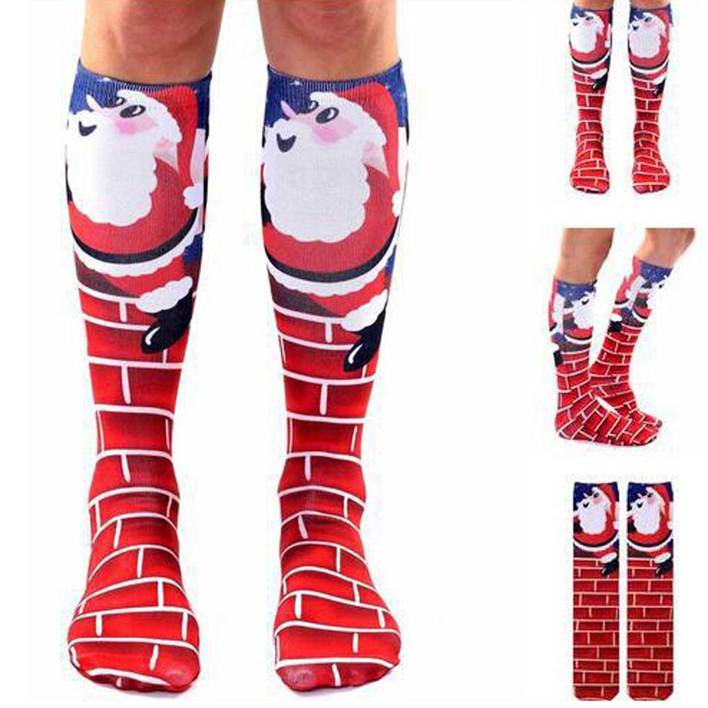 Tất Nữ In Họa Tiết Giáng Sinh / Người Cá Dễ Thương Dùng Làm Quà