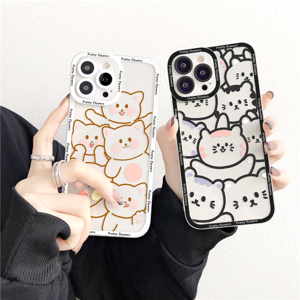 Ốp lưng iphone Line Pet trong cạnh vuông 6/6plus/6s/6splus/7/7plus/8/8plus/x/xs/11/12/13/14/pro/max/promax/plus